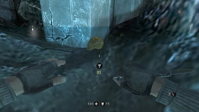 In the water, on the right side of stairs - U-Boat - Secrets - Wolfenstein: The New Order - Game Guide and Walkthrough