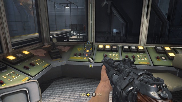 If you are tired of sneaking, eliminate the supersoldier and all the guards, then climb up the stairs to the top of the booth and get inside through the roof - Chapter 4 - Escape! - Walkthrough - Wolfenstein: The Old Blood - Game Guide and Walkthrough