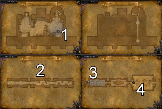 You start the dungeon at the handling station of the Iron Hordes railway, which is the transit knot for the supplies for all the units in the other parts of Draenor - Grimrail Depot - Detailed guide - World of Warcraft: Warlords of Draenor Game Guide