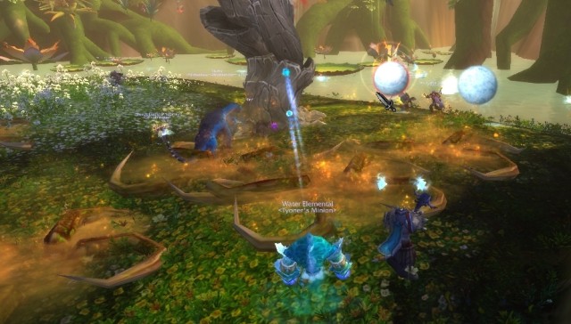During the battle, avoid the creepers and destroy the water orbs heading towards Witherbark. - The Everbloom - Detailed guide - World of Warcraft: Warlords of Draenor Game Guide
