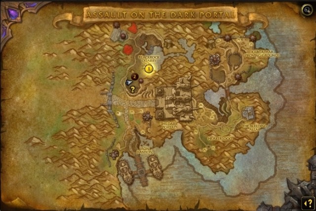 A map of the starting location. - 7. First steps in Warlords of Dreanor - World of Warcraft: Warlords of Draenor in 10 Easy Steps - World of Warcraft: Warlords of Draenor Game Guide