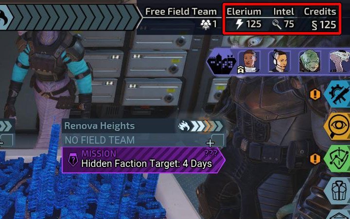 There are three types of resources available in XCOM Chimera Squad - Elerium, Intel, and Credits - XCOM Chimera Squad: Resources - what are they for? - FAQ - XCOM Chimera Squad Guide