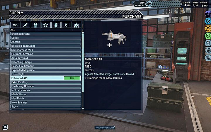 Pistols, assault rifles, shotguns, and SMGs are upgraded separately - XCOM Chimera Squad: Better weapons and grenades - how to get? - FAQ - XCOM Chimera Squad Guide