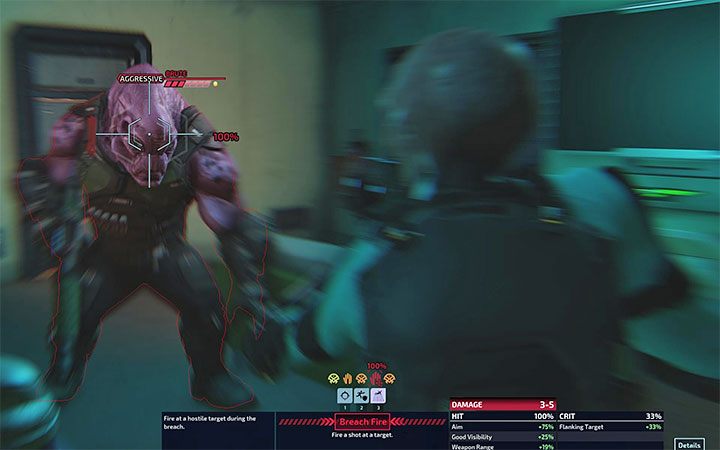 When entering a room, you can choose to attack an opponent with each of the 4 team members - XCOM Chimera Squad: Breach Phase, tips - Basics - XCOM Chimera Squad Guide