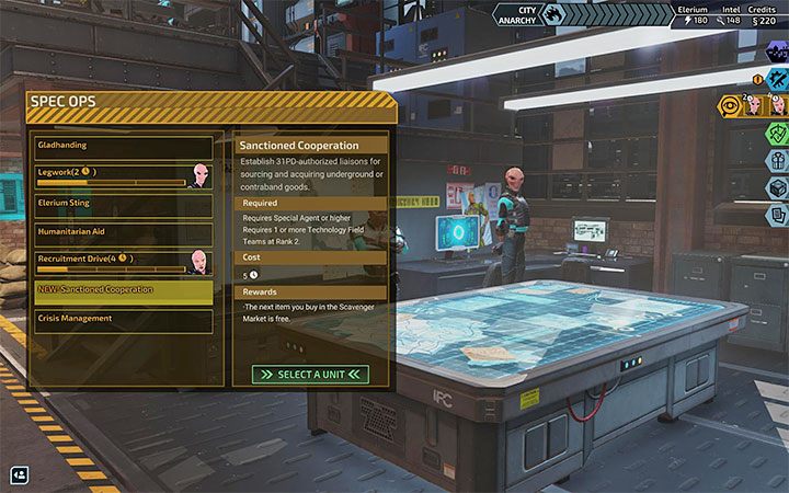 After you advance sufficiently in the campaign, a Special Ops called Sanctioned Cooperation will be unlocked - XCOM Chimera Squad: Scavenger Market - how to unlock? - FAQ - XCOM Chimera Squad Guide