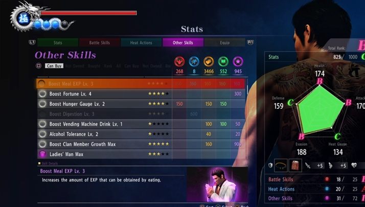 3 - Yakuza 6 Hunger and character development - Basics - Yakuza 6 Game Guide