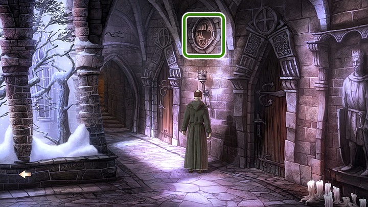 Leave the workshop and click small window in the wall - Chapter Two - The sacred monastery of Santa Brigida | Walkthrough - Walkthrough - Yesterday Origins Game Guide